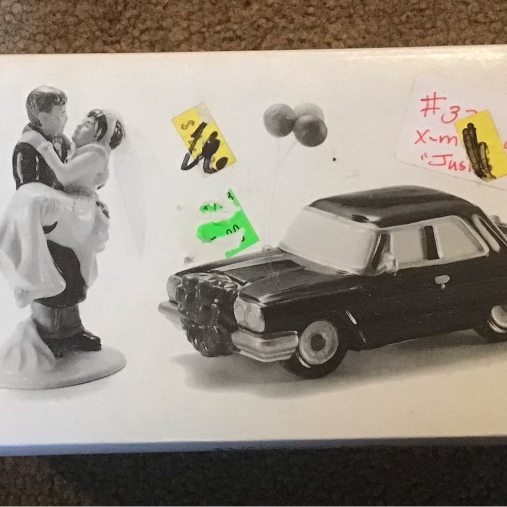 Department 56 Snow Village Just Married 54879 w/box Vintage